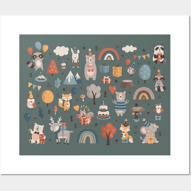 Woodland party Wall Art by melomania